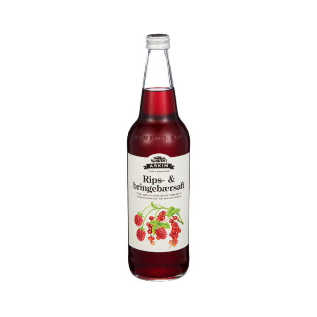 Askim Red Currant & Raspberry Juice - Rips&Bringebærsaft 0,7l Askim